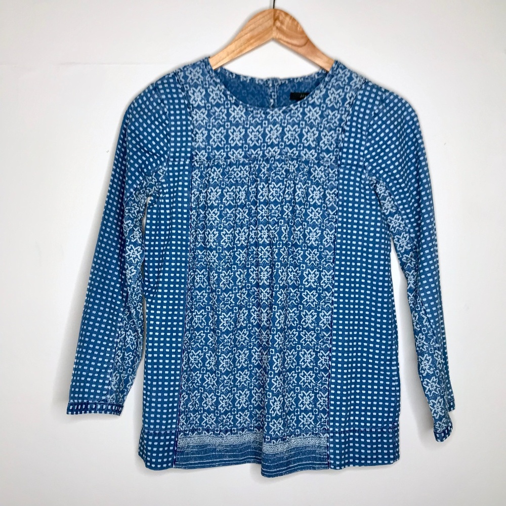J. Crew Bleached-Out Indigo Top